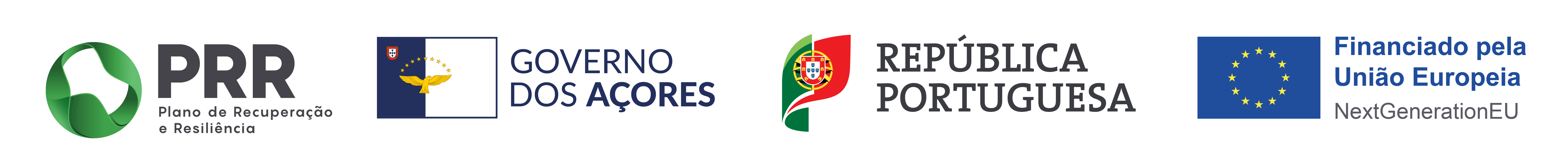 PRR — Recuperar Portugal, Governo dos Açores, República Portuguesa e União Europeia — NextGenerationEU